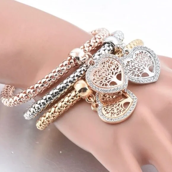 ⭐️RESTOCK⭐️NEW! Gold / Silver / Rose Gold & CZ Tree 🌳 of Life Bracelets - Picture 7 of 8